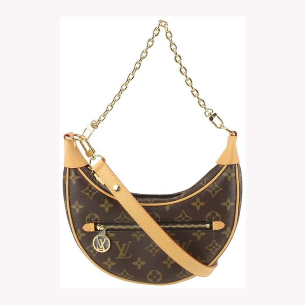 Louis Vuitton Rare Monogram Loop Chain Hobo Crossbody Croissant Bag 1118lv34